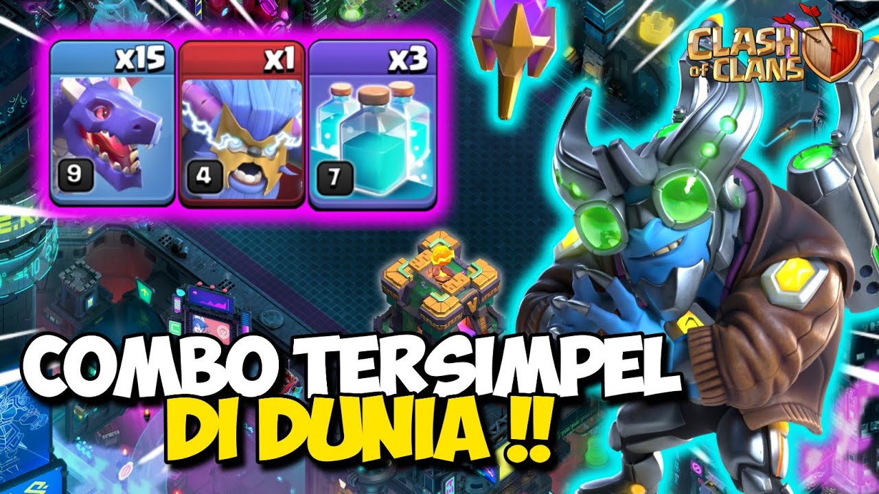 COMBO TERSIMPEL DI DUNIA ! Dragon + Super Yeti Cloned STRATEGI TH 14 - Clash Of Clans