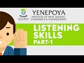 Listening skills-Part 1 | Psychology | Yenepoya Institute of Arts, Science, Commerce, and Management