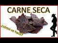 Como hacer CARNE SECA casera \ COMIDA DE SUPERVIVENCIA Mexicana (receta del beef jerky ahumado)