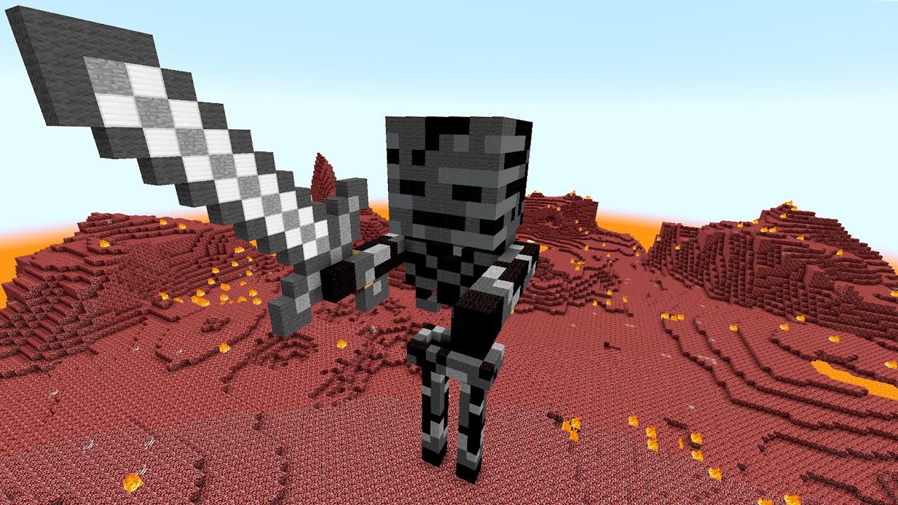 Minecraft - Giant Wither Skeleton explodes - YouTube