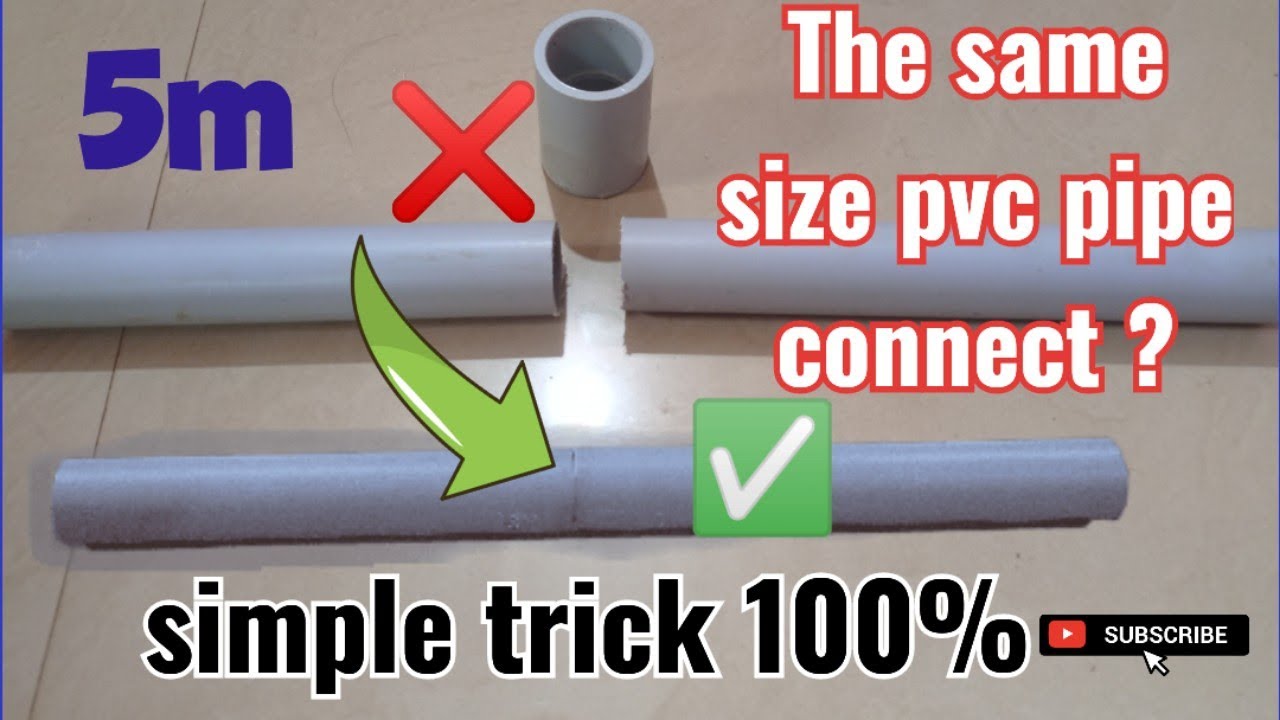 How To Connect Pvc Pipes of the Same Size?😱 👍🏻 #SimplePlumbertips # ...