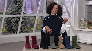 Lamo Water And Stain Resistant Suede Boots - Juniper On Qvc