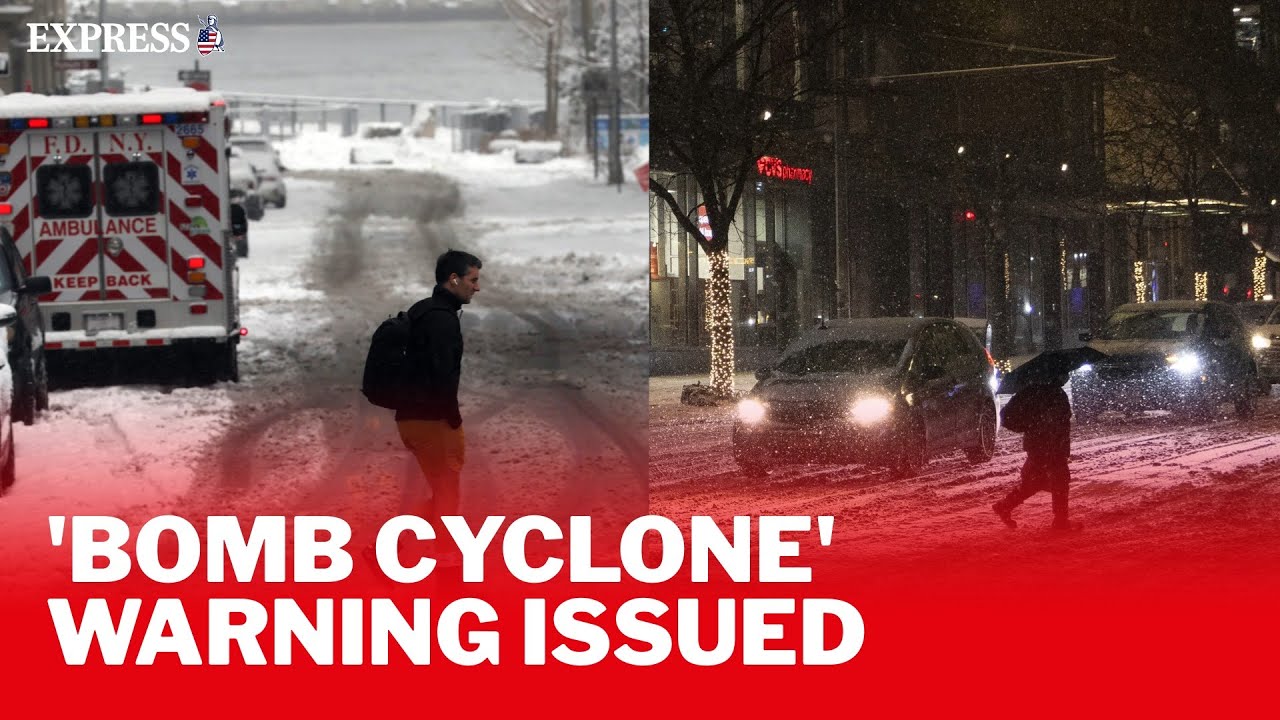 Winter storm BATTERS Midwest and East Coast as 'BOMB CYCLONE' threat ...