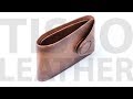 Кошелек с клапаном на магните. Leather handmade wallet