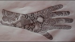 Eid 2021 Mehndi Design For Hand In Pencil Sketch