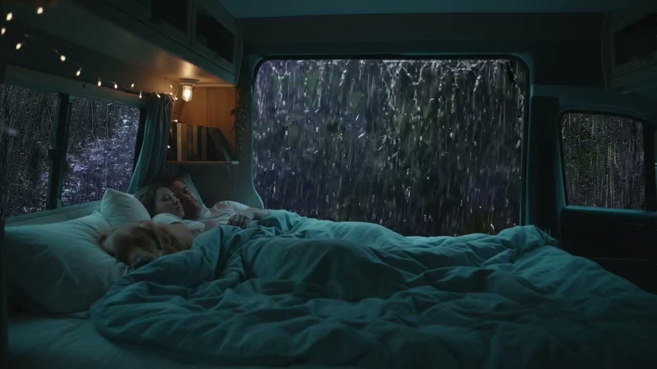 Night Rain on a Camping Car Helps You Fall Asleep in Just 5 Minutes