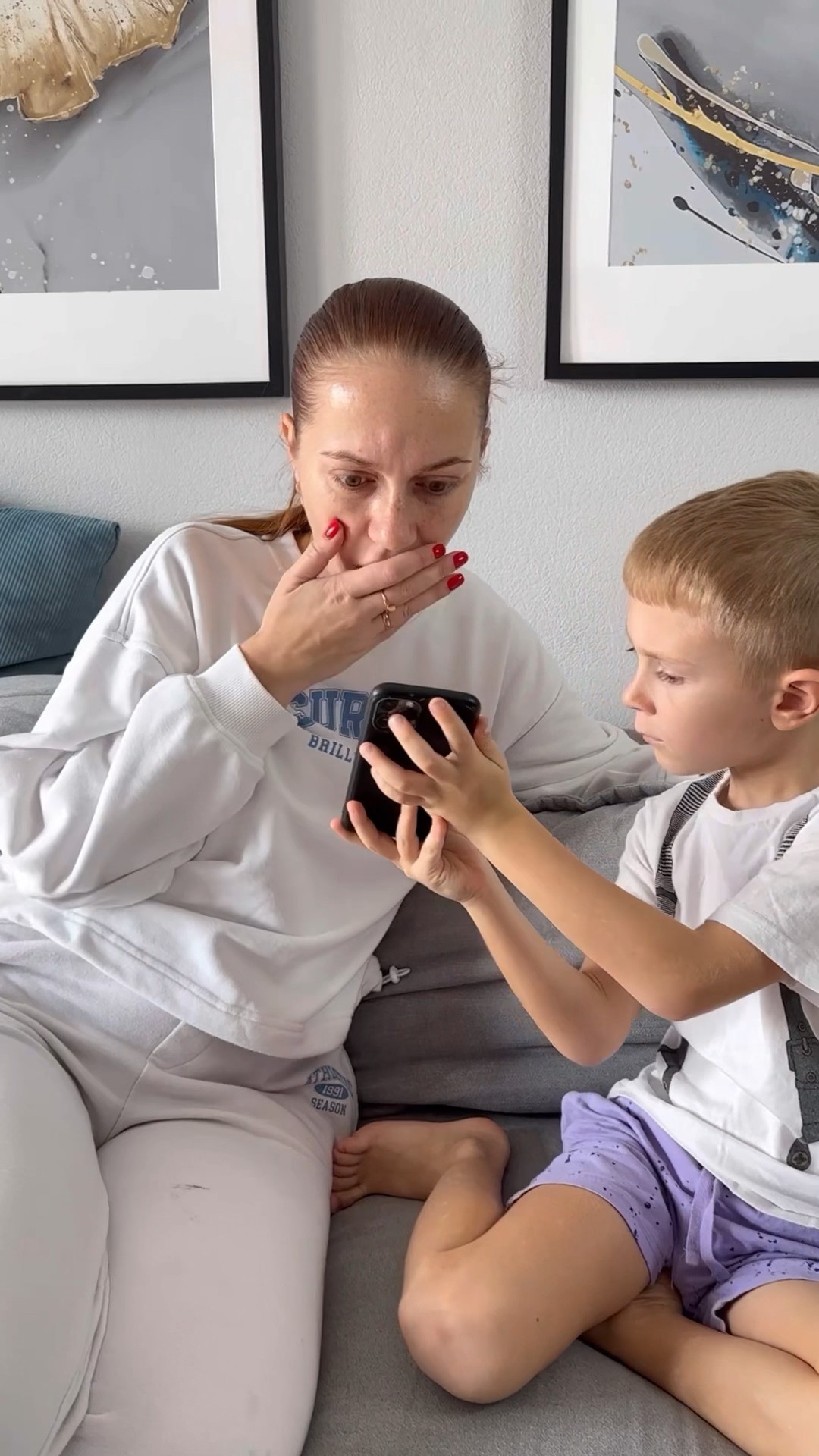 Did the children open their mother's eyes?