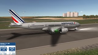 Air France AF75 B777-200 Landing at Paris Charles de Gaulle Airport