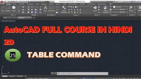 AutoCAD Table Command  Tutorial Complete