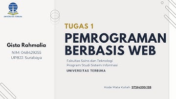 Pratikum Tugas 1 |  Pemrograman Berbasis WEB - STSI4209.128 | UNIVERSITAS TERBUKA