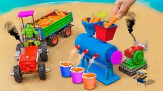 Diy tractor making mini grape juice machine | DIY technology agricultural machine @DIYFARMMODEL68