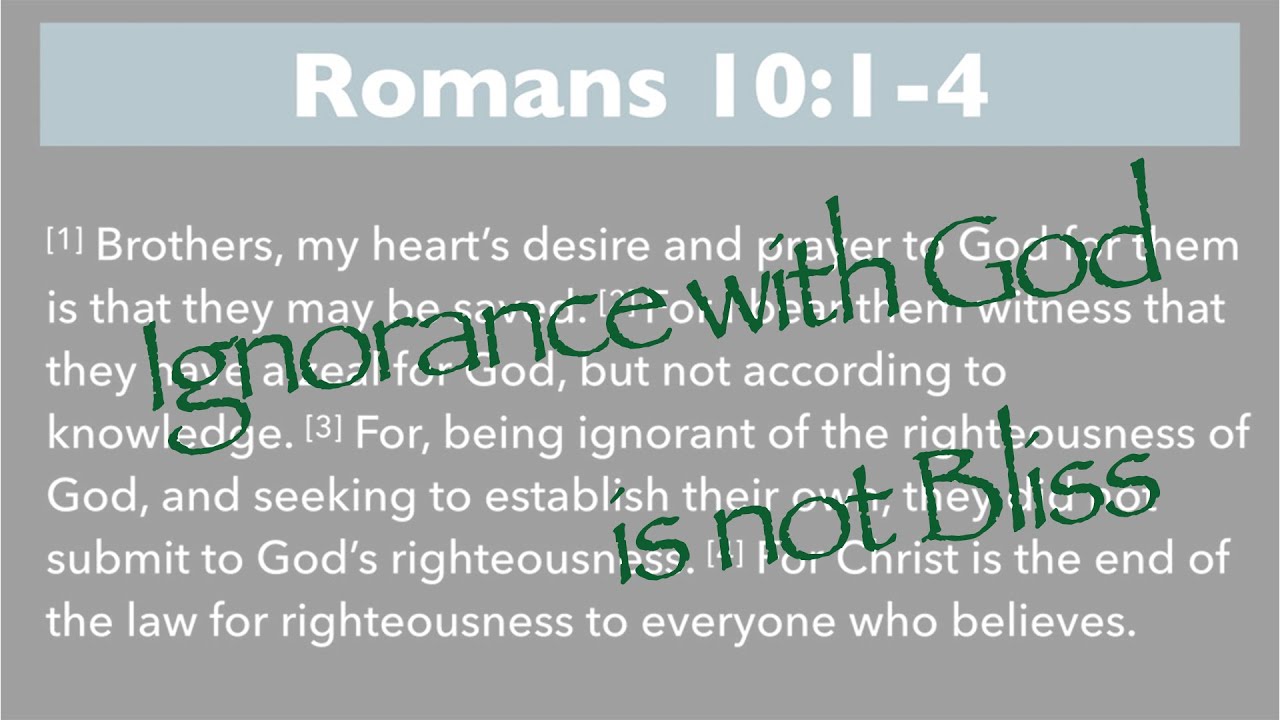 Ignorance with God is not Bliss - YouTube