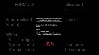 Normalization Min-Max scaling explained. #shorts #preprocessing #datascience