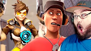 картинка: Overwatch против TF2 [SFM] Team Fortress 2 Анимация РЕАКЦИЯ!!!