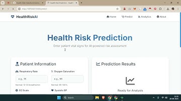 AI Health Risk Detection System | Complete Final Year Project Tutorial |Python Machine Learning 2025