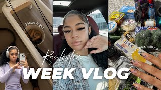 WEEK VLOG| Keeping up my New Year’s resolutions | Pilates | Come to work w/ me as an ATL nail tech