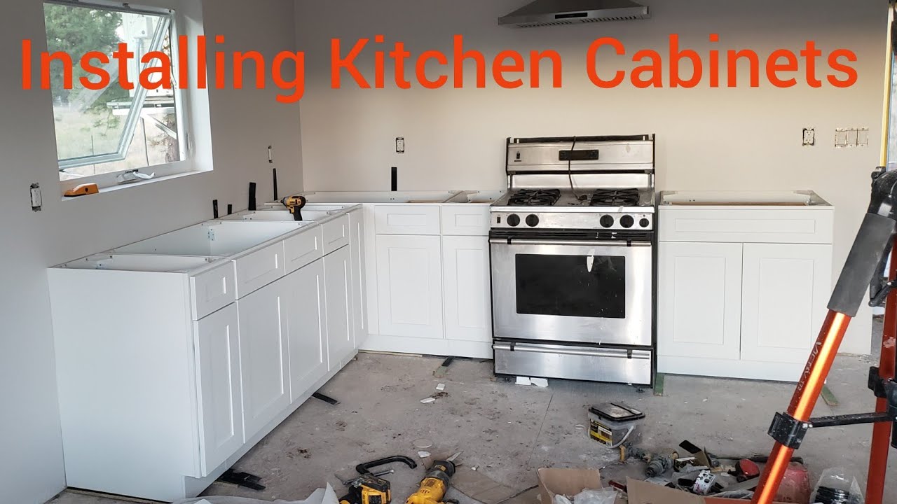 Installing RTA Kitchen Cabinets (Our DIY Farm House Kitchen)