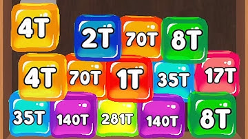 Merge Cube 2048 3D - ASMR Gameplay (Cubes Math, Level Up NumberBlocks Jelly Balls) Part 044