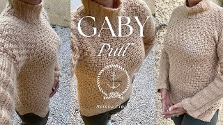 🌺 Tuto Pull Gaby crochet top down 🌺🧶