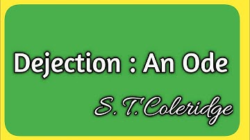 Dejection An Ode by S.T. Coleridge in tamil