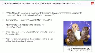 Lua Webinar: Texting in Treatment Settings - How to Ensure You Are HIPAA Compliant screenshot 2