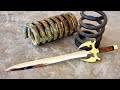 Forging epic FANTASY SWORD Out of Rusty Coil Spring