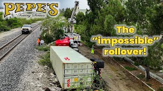 Container Rolls Over on Hiking Trail Next to Live Train Tracks