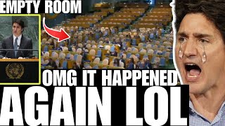 Trudeau gives speech to EMPTY ROOM at UN