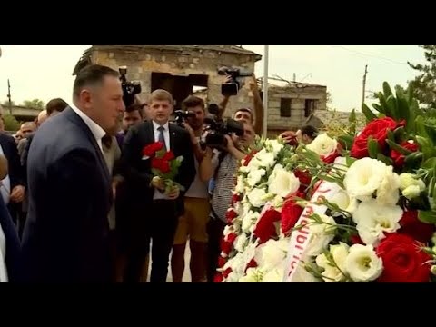 შს მინისტრი შინდისის გმირების მემორიალთან