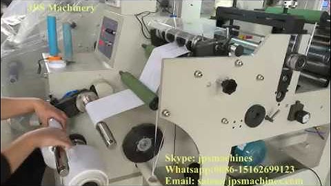 JPS-320C-TR Label Double station rotary die cutting & slitting machine  ( clockwise rewinding )