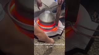 Metal sheet induction heating process as pre-treatment for press forming operations #induction_heat