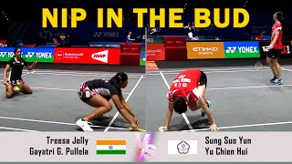 Nip In The Bud Treesa Jollyatri Gopichand Pullela Vs Sung Suo Yunyu Chien Hui