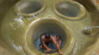 Build The Most Temple Tunnel Underground Swimming Pool