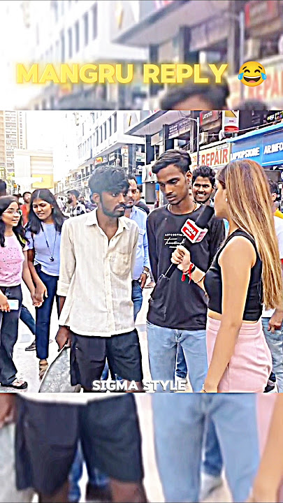REPORTER SHOCKED 🙀🥶 MANGRU ROCK 🗿💀 MANGRU SIGMA REPLY 👿🔥  MANGRU ATTITUDE STATUS #sigma#memes#shorts