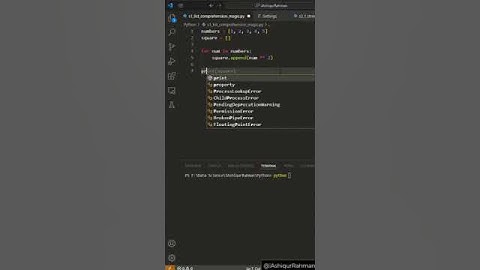 Python List Comprehension Magic (30 seconds) #python #programming #coding | #YS1 | iAshiqurRahman