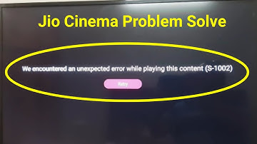 Fix Jio Cinema We encountered an unexpected error while playing this content RD 1001