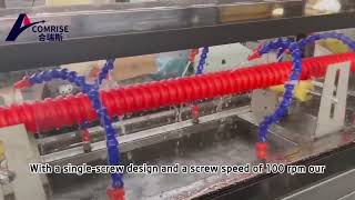 Famous Plastic COD corrugated optic duct pipe extruding production machine Profile