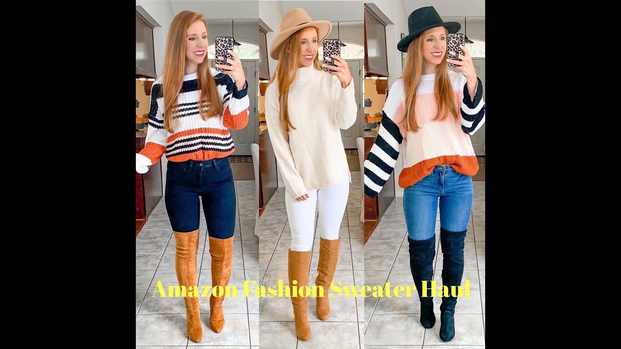 Amazon Fashion Sweater Try On Haul - YouTube