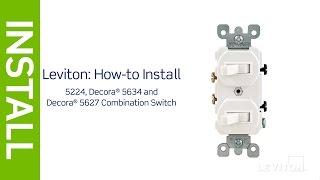 how to install a combination device with two single pole switches | leviton