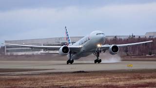 American Airlines - Boeing 777 - Diverted Landing & Takeoff