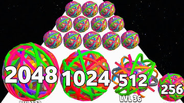 Rubbeball Runner vs Stack Colours - ASMR Gameplay (Math Games, Max Level) All Max Level 