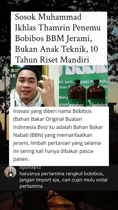 ✨ Inspiratif! Penemu BBM Jerami 