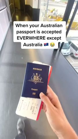 When your Australian passport is accepted EVERYWHERE but Australia! #shorts
