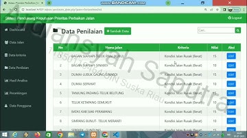 Sistem pendukung keputusan Perbaikan Jalan metode MFEP || Demo Sistem Singkat