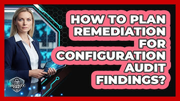 How To Plan Remediation For Configuration Audit Findings?