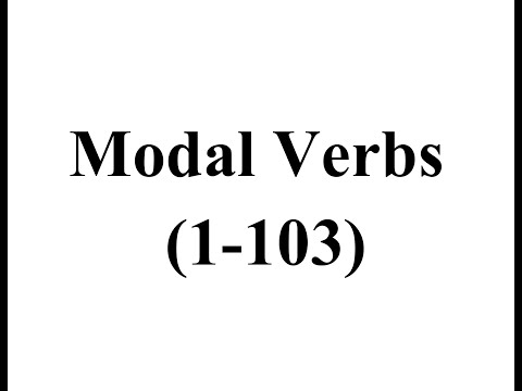 İngilis dili Modal Verbs Toplu izah (1-103 Tests)