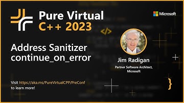 Address Sanitizer continue_on_error | Pure Virtual C++ 2023