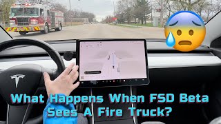 FSD Beta v11.3.6 - Zero disengagement and zero intervention drive with a surprise fire truck.