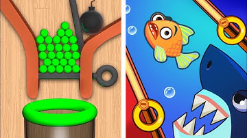 Pull The Pin Vs Save The Fish - All Levels Gameplay For Android, iOS The Best Mobile Game