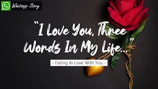 Story Wa Falling In Love With You 30 Detik - I Love You, Three Words In My Life